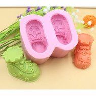 Y&amp;XL&amp;H Baby Shoes Shaped Fondant Cake Chocolate Silicone Mold Cake Decoration Tools,L8.5cmW7.2cmH4.5cm