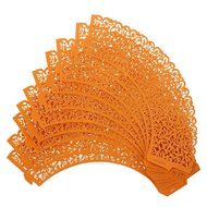 SODIAL(R)50 pcs Filigree Vintage Cupcake Wrappers Wraps Cases - Wedding, Birthday, UK seller(Orange)