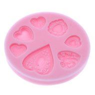Y&amp;XL&amp;H 3D Sweet Heart Theme Silicone Cookie Biscuit Mold