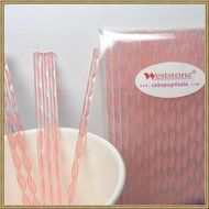 Weststone - 50pcs Colorful Acrylic swirl sticks for cake pop or lollipop candy (Pink) N3