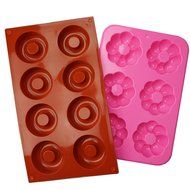 Bilipala 2 PCS Nonstick Silicone Donut Pan Pumpkin Cake Molds Muffin Cups Baking Tools N6