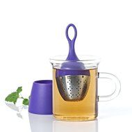 AdHoc Floating Tea Egg, Infuser with Stand, Ready to Use, Stainless Steel / Nylon Red, 13 cm, TE09 N8
