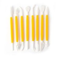 8 Pcs Sugar craft Fondant Cake Decorating Modelling Tools Kit (Yellow)