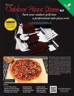 Pacific Living Premium 8-Piece Outdoor Pizza Stone Kit with Smoker Box for Grills or Ovens N3