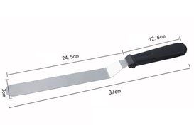 OUMOSI Stainless Steel Offset Icing Spatula Angled Flat Scraper With Plastic Handle 6 Inch (Random Color) N3
