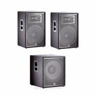 JBL JRX215 15&#039; Passive Two-Way Speaker Pair with One (1) JBL JRX218S Subwoofer Bundle
