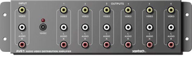 XANTECH AV61 6-Way A/V Distribution Amplifier (Discontinued by Manufacturer)