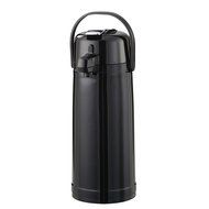 Service Ideas ECALS22PBLMAT Eco-Air Lever Lid Airpot, Stainless Vacuum, 2.4 Liter (81.1 oz.), Matte Black, Ribbed...