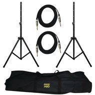 Pyle Pro PMDK102 Speaker Stand Heavy-Duty Pro Audio &amp; .25 Cable Kit Consumer Electronics