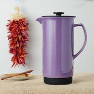 Ceramic French Press Coffee Press + Bonus Wooden Spoon (Carrot, 32 oz) N4