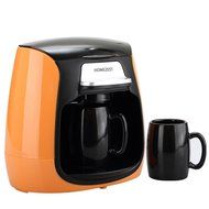 Royal- CM-316 Mini Double-cup Fully Automatic Coffee Machines American Drip Coffee Maker ( Color : Orange )