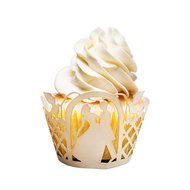 Bride Cupcake Wrappers x 100pcs in shimmering ivory white. 22 different wraps to make your wedding or birthday... N23