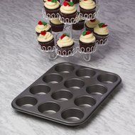 Ecolution Bakeins 12 Cup Muffin and Cupcake Pan &ndash; PFOA, BPA, and PTFE Free Non-Stick Coating &ndash; Heavy Duty Carbon... N2