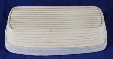 BetterJonny - 12" Oblong Banneton Brotform Bread Dough Proofing Basket &amp; Liner Combo N2