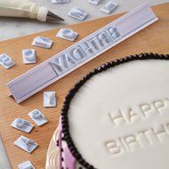 Cake Boss Decorating Tools Letter and Number Fondant Stamp Set, White N5