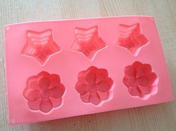 6 Cavity Flower Shape Cake Pudding Jelly Chocolate Mold Handmade DIY Soap Candle Ice Mould