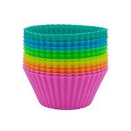 HotSees Silicone Baking Cups for Сupcakes, Muffins and Chocolate Molds - Set of 12 Non Stick Cupcake Liners Available... N5