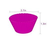 HotSees Silicone Baking Cups for Сupcakes, Muffins and Chocolate Molds - Set of 12 Non Stick Cupcake Liners Available... N6