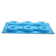 Generic 6 Cavity Donut Pan, Silicone Baking Cake Cookie Mold (Blue) N5