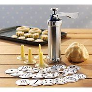 Y&amp;XL&amp;H 24 In 1 Stainless Steel Aluminium Cookie Mould Gun Cake Decorating Tools 20 Mold+4 Pastry Tube