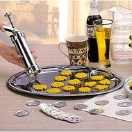 Y&amp;XL&amp;H 24 In 1 Stainless Steel Aluminium Cookie Mould Gun Cake Decorating Tools 20 Mold+4 Pastry Tube N2