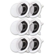 Acoustic Audio CS-IC53-3PR 250 Watt 5.25&quot; 3-Way Home Theater In-Wall/Ceiling Speakers (3-Pair) N3