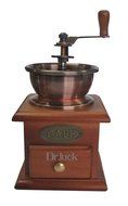 Dr.Luck Manual Coffee Bean Hand Grinder Spice Herbs Vintage Style Wooden Retro Burr Mill,Strong And Durable Hand...