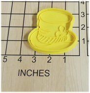 Leprechaun Hat Shamrock Saint Patricks Day Fondant Cookie Cutter and Stamp #1092