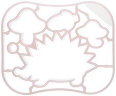 Clover Applique Mold, Rose Design N5