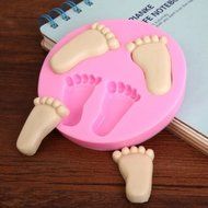 UR Bakeware 3D Little Baby Feet Silicone Mold Chocolate Soap Mould N5