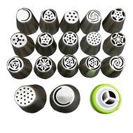 Swity Home 17 Piece Set Stainless Steel Russian Piping Pastry Tips for Decorating Cake and Icing Cupcake, 1 Large...