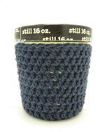 Handmade Crochet Navy Blue Ice Cream Pint Cozy N3