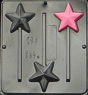 Star Lollipop Chocolate Candy Mold 3374