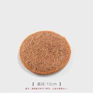 CCWY Zhang seaming pot mats coasters Brown wire insulation pad-Brown hemp handmade tea saucer tea accessories... N4