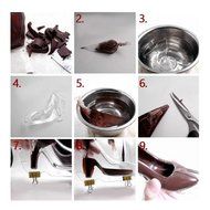 HABIBEE High Heel Shoe 3D Chocolate Candy Mould Bundle Molding Fondant Cake Mold for DIY Home Baking N4