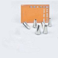 Stainless Steel 6 Pcs Cake Nozzle + Cloth Pastry Bag N2