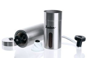 Bruntmor, Portable Slim Ceramic Burr Manual Coffee Grinder, 18/10 Stainless Steel