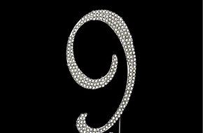 Perfectmaze Rhinestone Cake Toppers Collection Wedding Anniversary Cake Decoration (J) N4