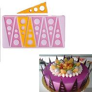 Y&amp;XL&amp;H Silicone Hollow Circle Triangle Chocolate Mold Cake Chocolate Plugin Mould Baking Accessories Cake Decorating