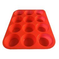12 Cup Muffin &amp; Cupcake Baking Pan / Nonstick / Microwave Safe / Silicone N2