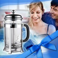 SterlingPro French Coffee Press 8 Cup (1 liter, 34 oz), Chrome N2
