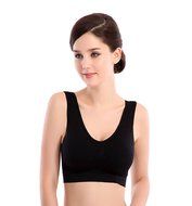 PHOTNO Womens Thin No Mat Athletic Vest Fitness Sports Yoga Stretch Bra N4