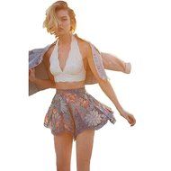 PHOTNO Women Lace Floral Bralette Bralet Bra Bustier Crop Top Cami Unpadded Tank