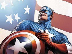 Captain America Edible Cake Topper Frosting 1/4 Sheet Birthday Party