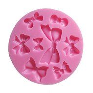 gloednApple 3D Bow Bowknot Silicone Sugar Craft Fondant Candy Chocolate Cupcake Mold kitchen Baking Tool N4