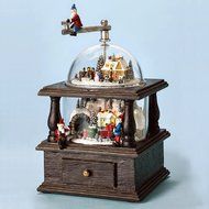 Amusements Old Fashioned Coffee Grinder Lighted Action Musical Featuring Elves Decor N2