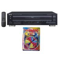 Teac 5-Disc Carousel CD Player with Remote (12-PD-D2610MK2) with Trisonic Laser Lens Cleaner for DVD/CD Players N4