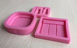 Anyana 3PCS Makeup Tools Loose Powder And Eye Shadow Silicone Fondant Mold Cake Decorating Pastry Gum Pastry Tool... N3