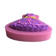 LYNCH 3D Princess Dress Shaped Cake Fondant Mold Silicone 3D Mould,Pink