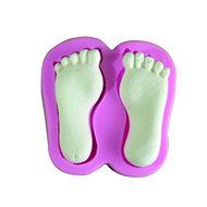 Wocuz W0814 Silicone Footprints Cake Decoration Mold for Baby Shower Fondant Mold Candy Making Mold N3